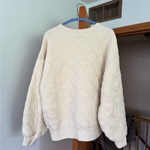 Universal Thread Cream Quilted Women's Sweater